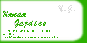 manda gajdics business card